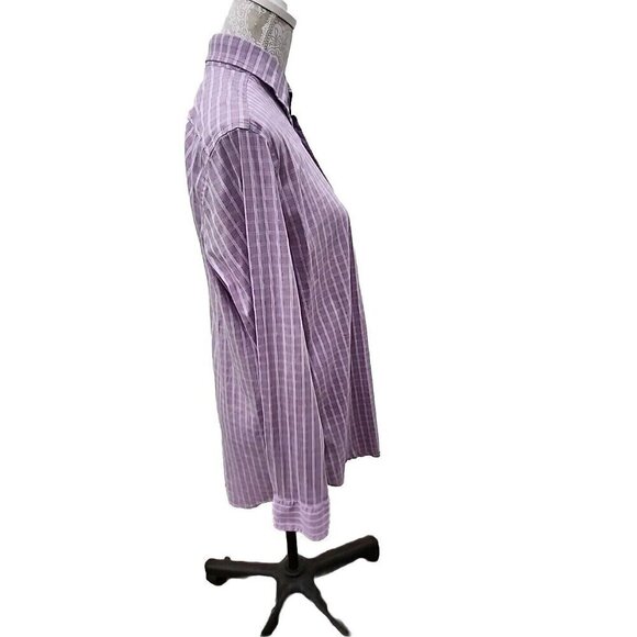 Psycho Bunny Shirt Long Sleeve Button Pink Plaid Modern Stretch NonIron Men's 16 - Picture 5 of 12